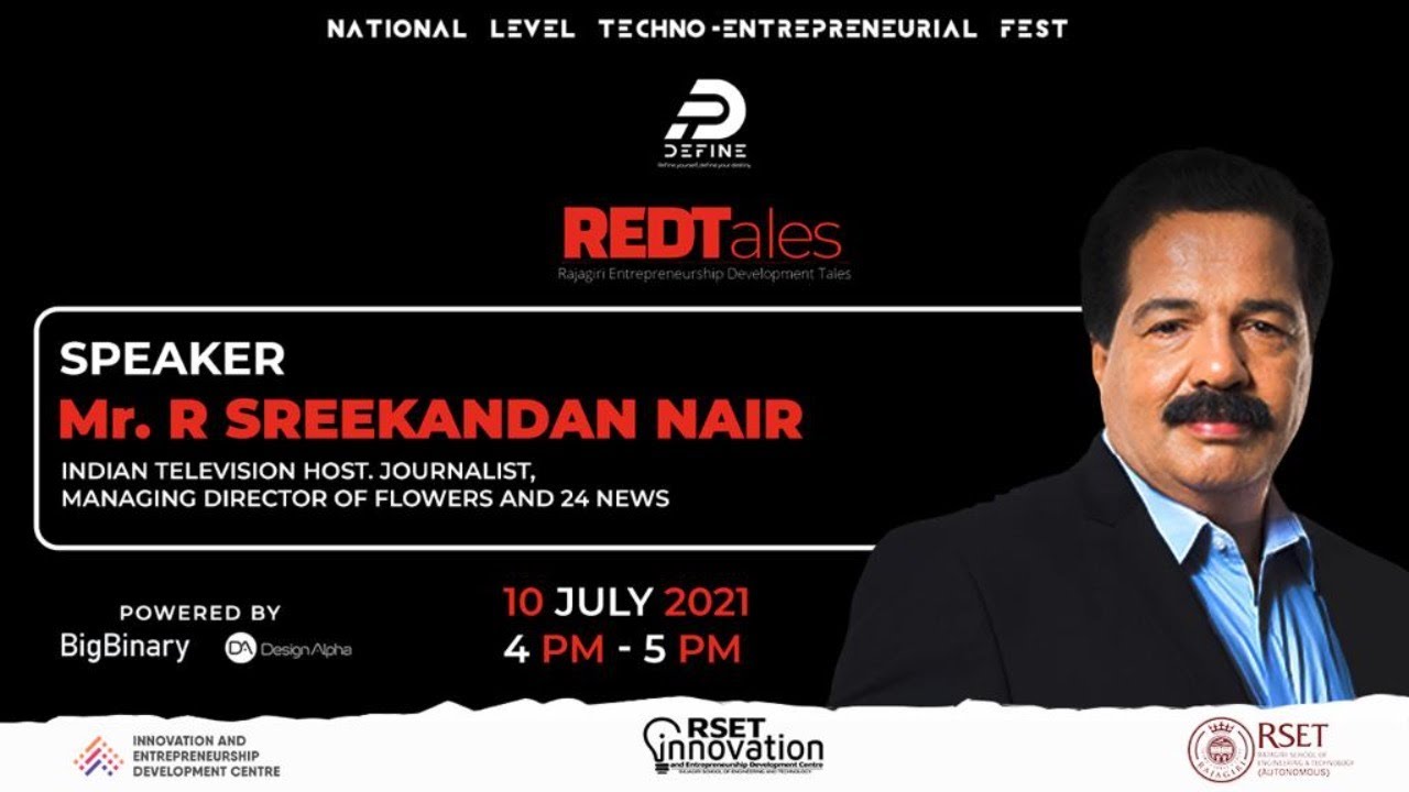 REDTales #6 | Mr. R  Sreekandan Nair | DEFINE'21 | Meet The Entrepreneur