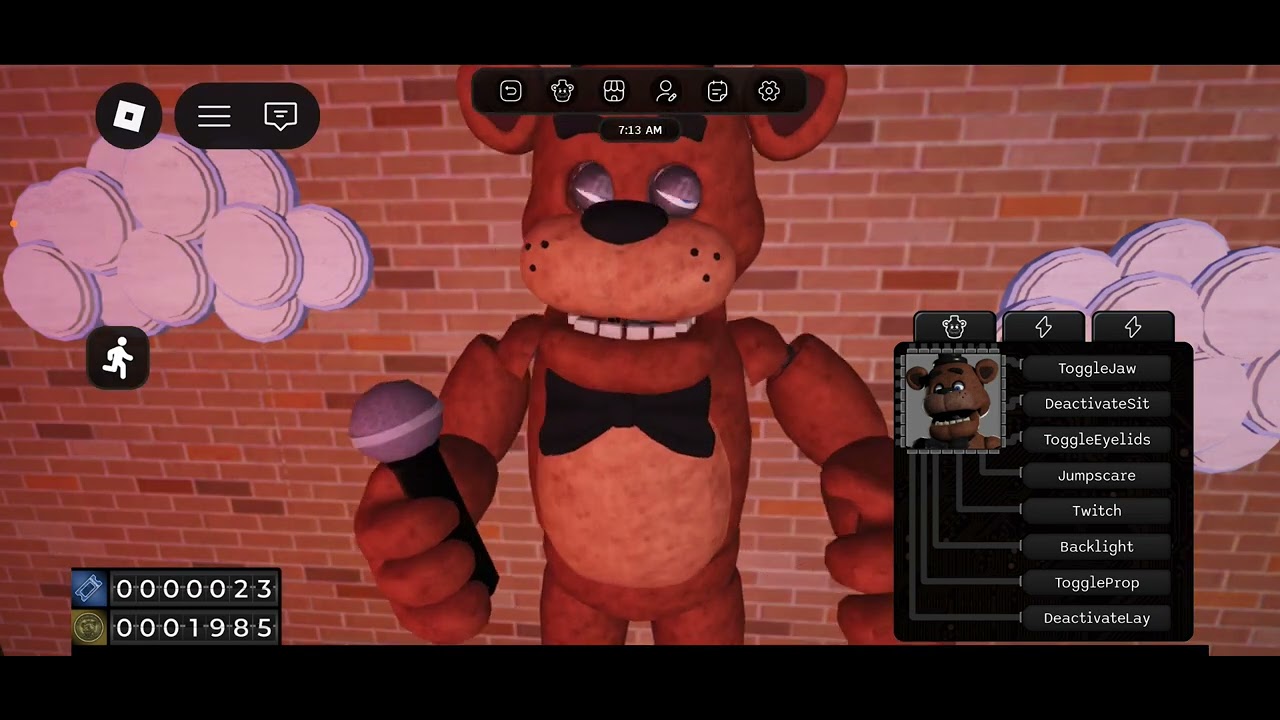 Movie Freddy Fazbear sings his parts of Showtime
