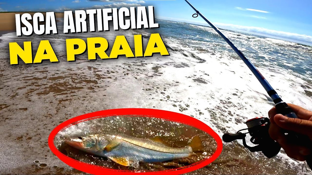 ROBALO FLECHA GIGANTE no MICRO JUMPING JIG na beira da PRAIA - Pesca de PRAIA com ISCAS ARTIFICIAIS