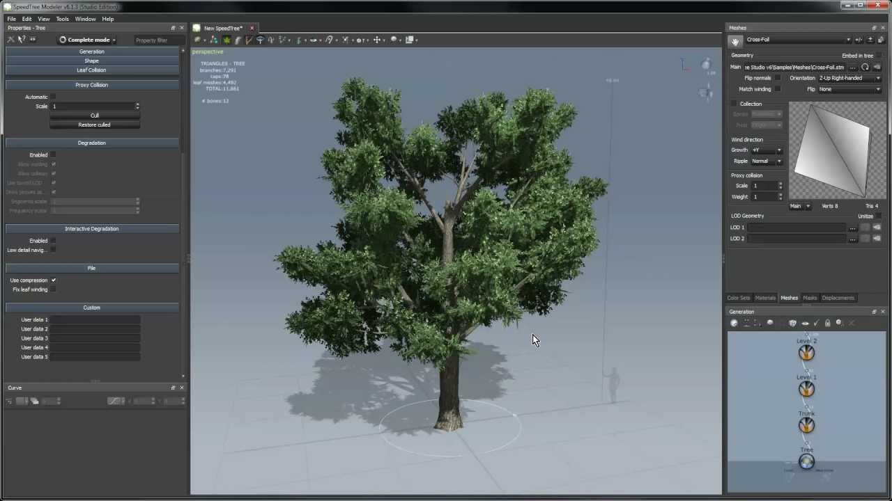 SpeedTree Tutorial:  Modeler Basics