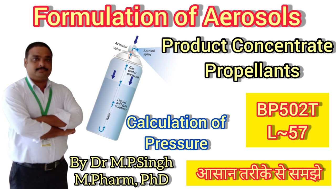 Formulation of Aerosols | Pressure Determination | Industrial Pharmacy-I | BP502T | L~57