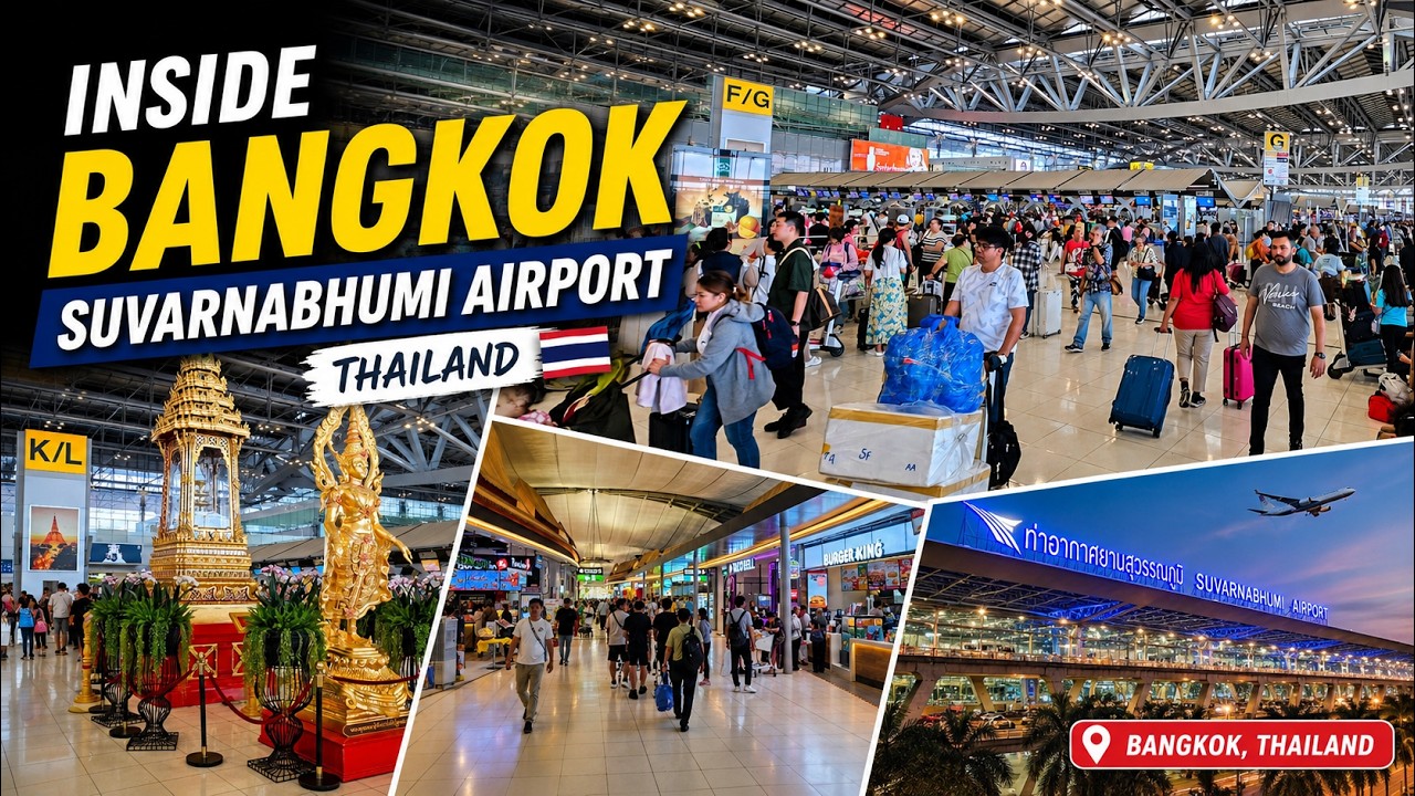 Inside Bangkok Suvarnabhumi Airport: Discovering Bangkok's Mega Hub | Bangkok, Thailand | 4K