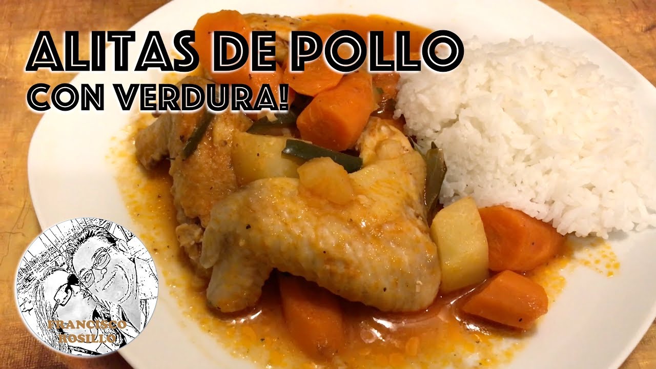 Alitas de Pollo con Papas y Zanahorias - Como hacer Alitas de Pollo - Receta de Alitas de Pollo