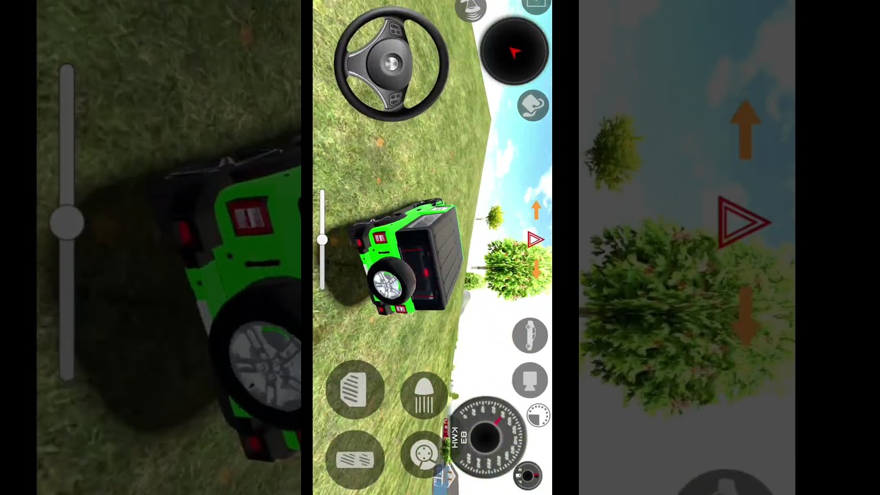 Modified Mahindra Thar 👿 new driving long jump challenge 🎯 Indian Cars Simulator 3D gadi wala games