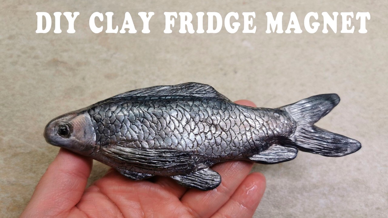 How to Make a Realistic Clay Fish Fridge Magnet | Polymer Clay Tutorial | ZX Bloom