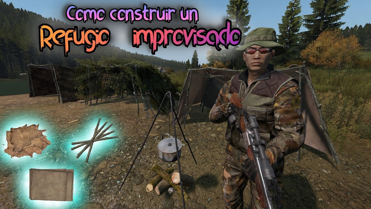 Como construir un refugio en Dayz !!! - Como craftear una tienda de acampada
