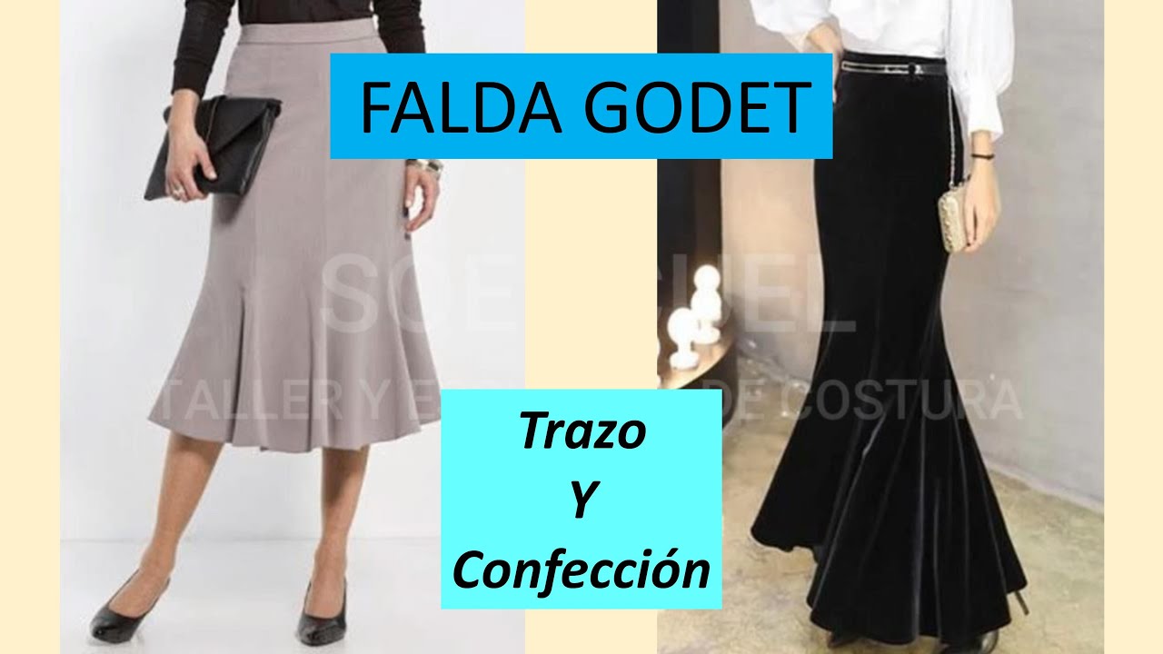 FALDA GODET - Trazo y Confección - Paso a Paso !!!