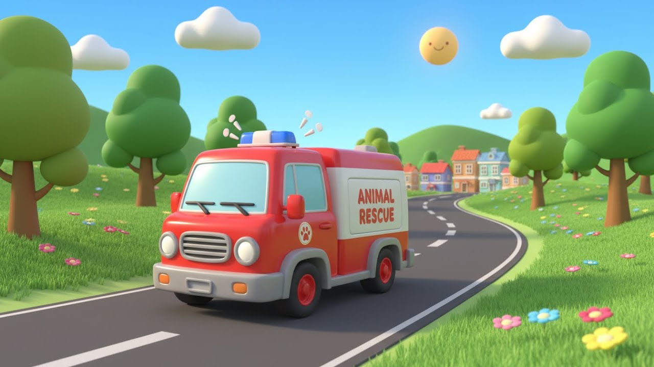 Wheel on the Rescue Truck | kids nursery rhymes | Baby Song, Fire Truck & Ambulance Cartoon 🚑🚒