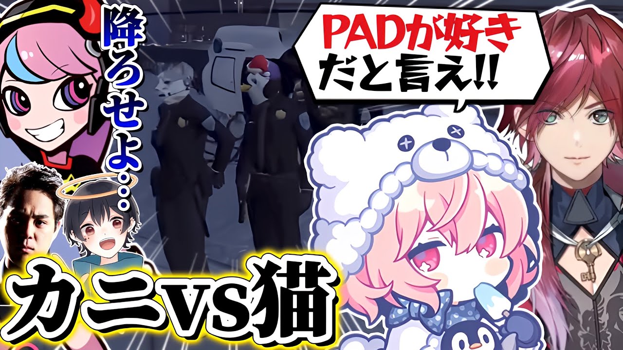 【ストグラ】カニvs猫　キーマウPad論争【なるせ/Selly/ローレン・イロアス/なつめ先生/Middleee/こるぺん/切り抜き】