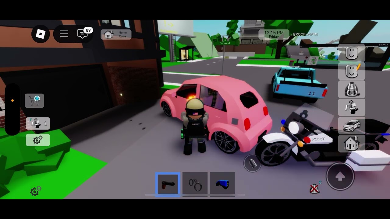 Today I was playing as a bike unit and I was playing as a sheriff police deputy in Brookhaven￼