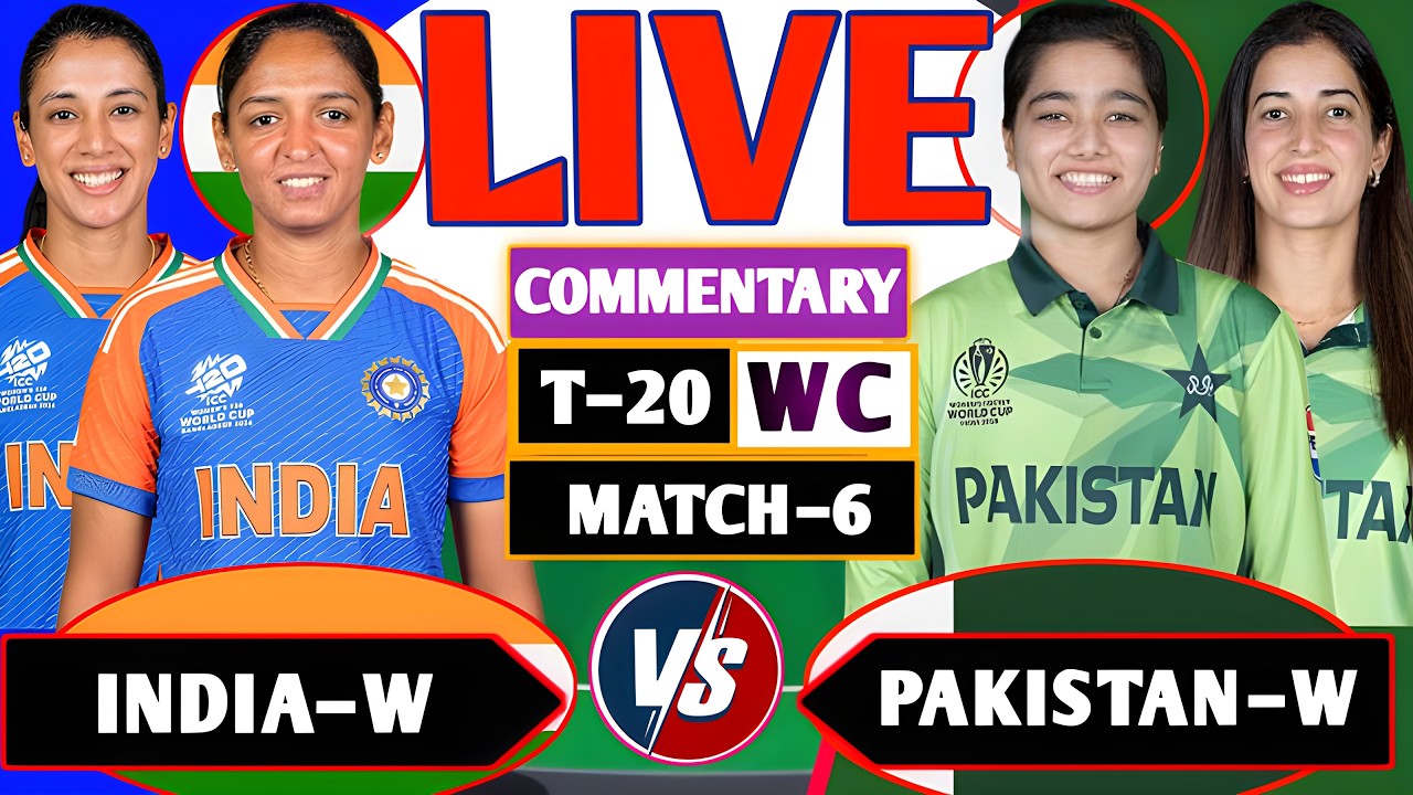 🔴 INDIA&ndash;W VS PAKISTAN&ndash;W T20 WORLD CUP LIVE AUDIO COMMENTARY AND FAN CHAT, INDW VS PAKW LIVE STRMING