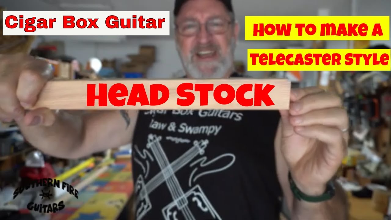 Cigar Box Guitar - Making a Telecaster Style Head Stock