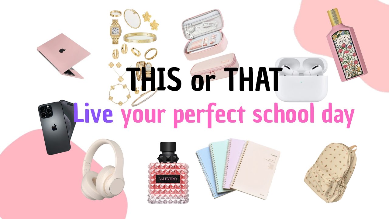 THIS or THAT make your PERFECT school day *aesthetic* 🏫💗✏️🌸🎒📚