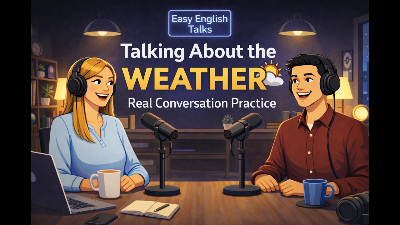 English Conversation Practice – Talking About the Weather (A2–B1 Slow & Easy)