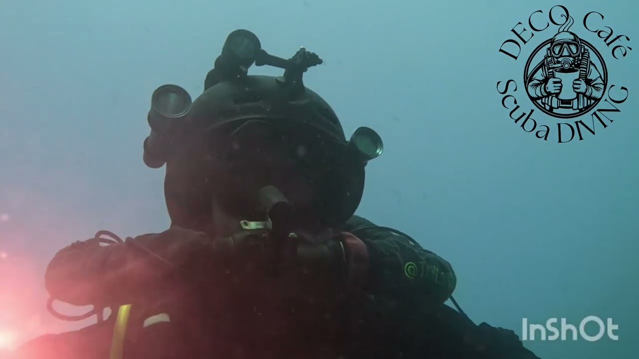 Underwater dive scooter ride in deep