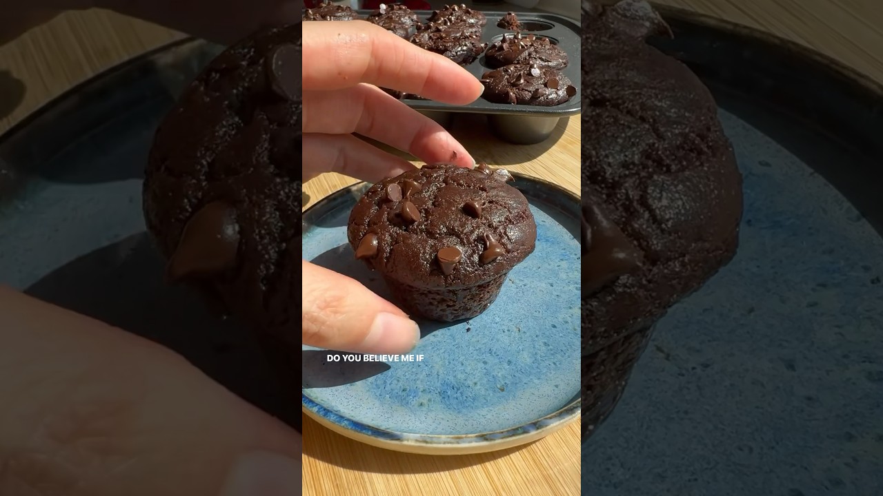Vegan chocolate mini muffins with no refined sugar!