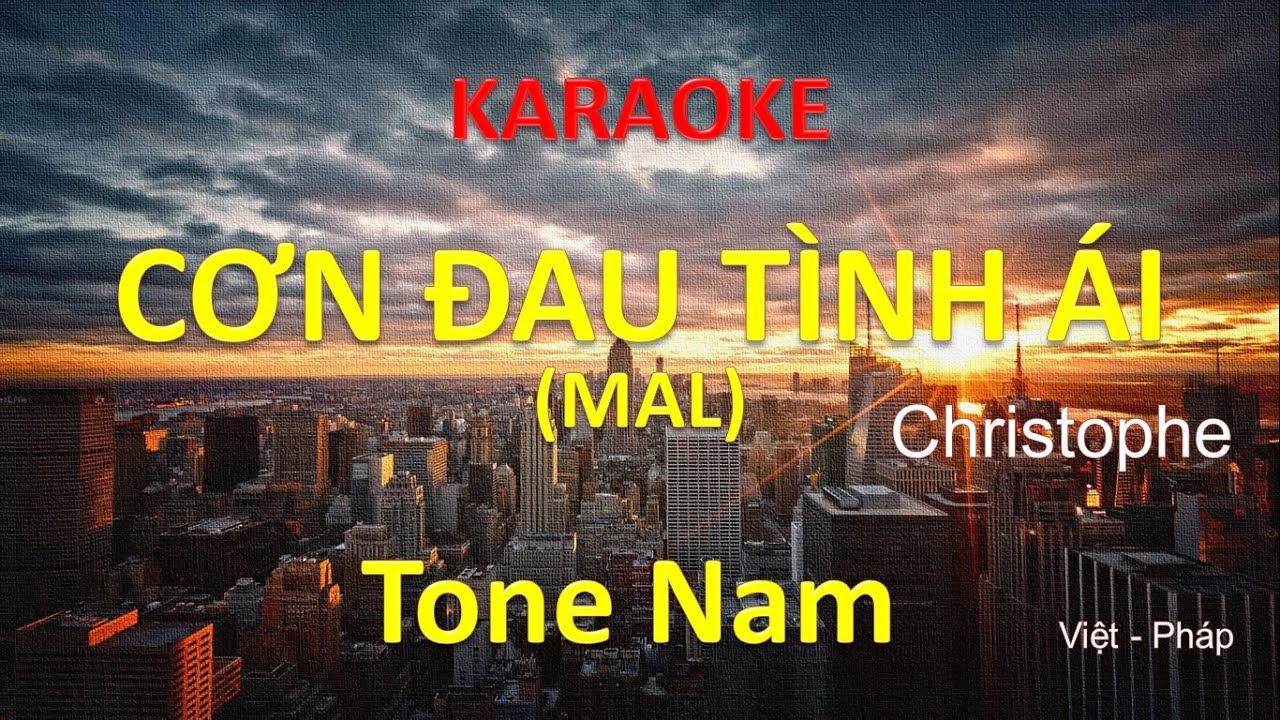 [KARAOKE] Cơn đau tình ái - Mal (Christophe) – Tone Nam (Dm) – #coverbytmn