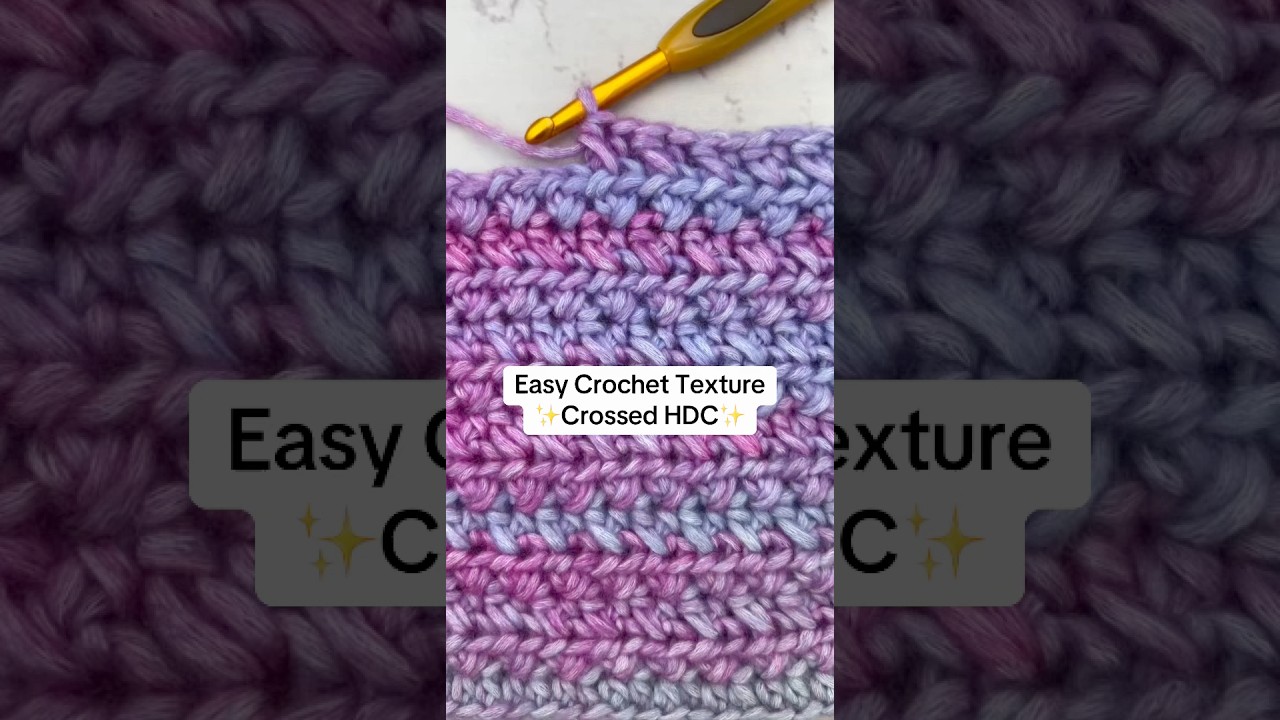 This simple crochet stitch creates gorgeous texture! 🧶 Learn the Crossed Half Double Crochet