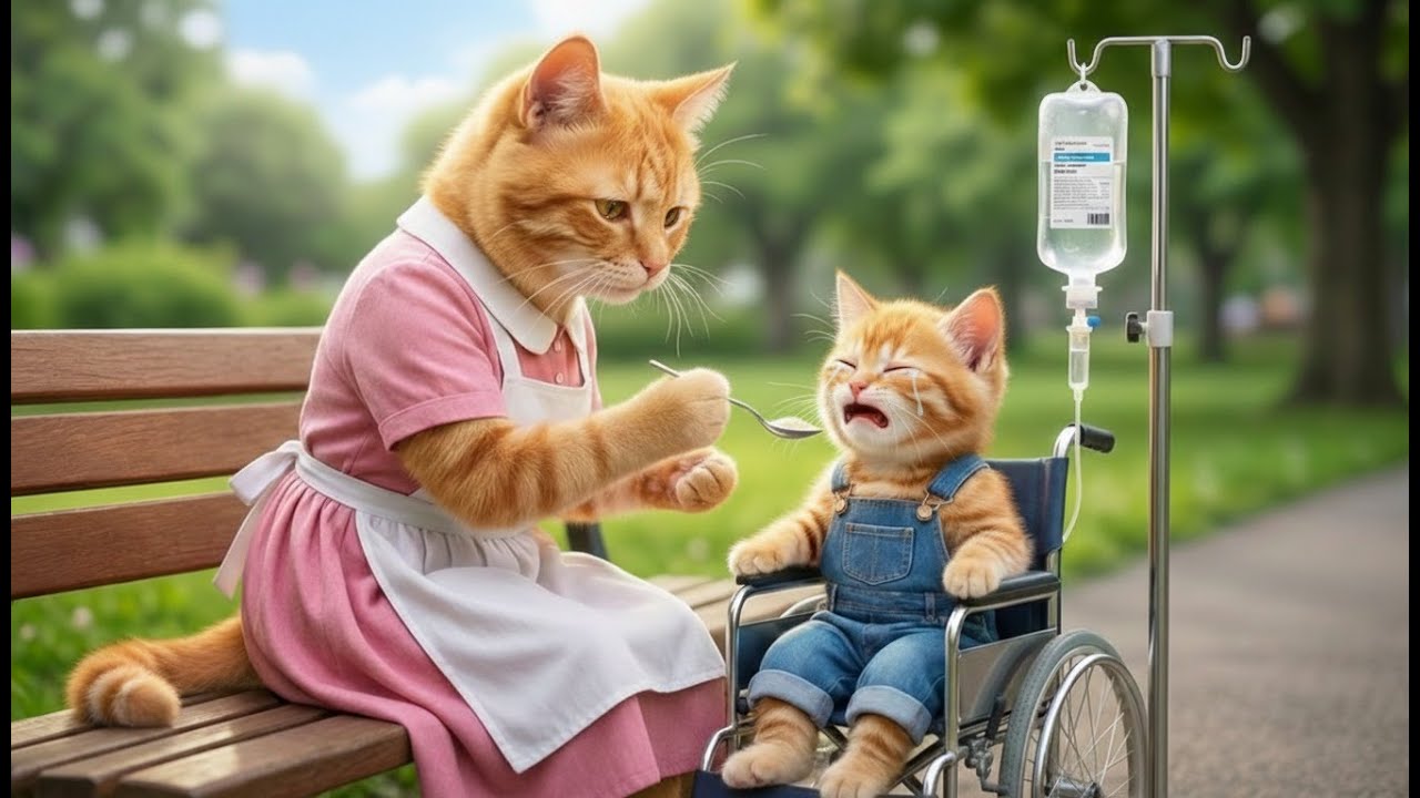 Mama Cat Trims Fur on the Farm and Makes Tiger Hat For Kittens At Home 🐾🎩🐯