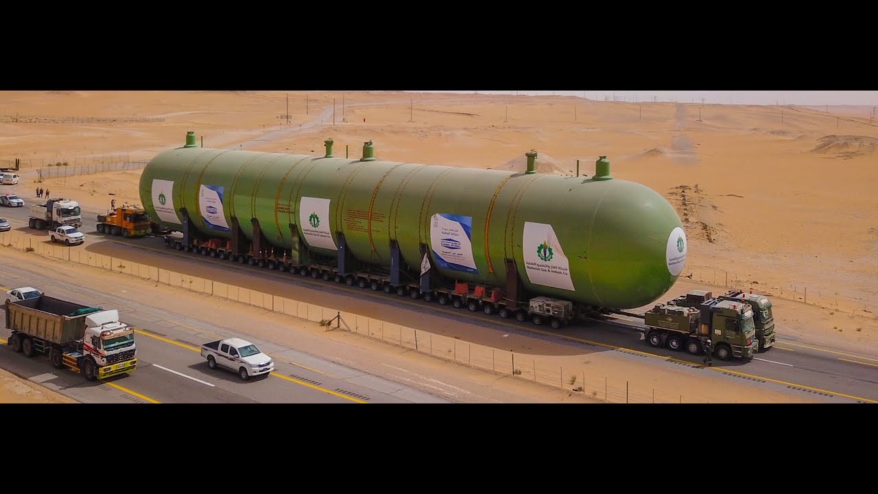 Highlights of the  transport of LPG Bullet tanks for the GASCO LPG Expansion Project Riyadh.