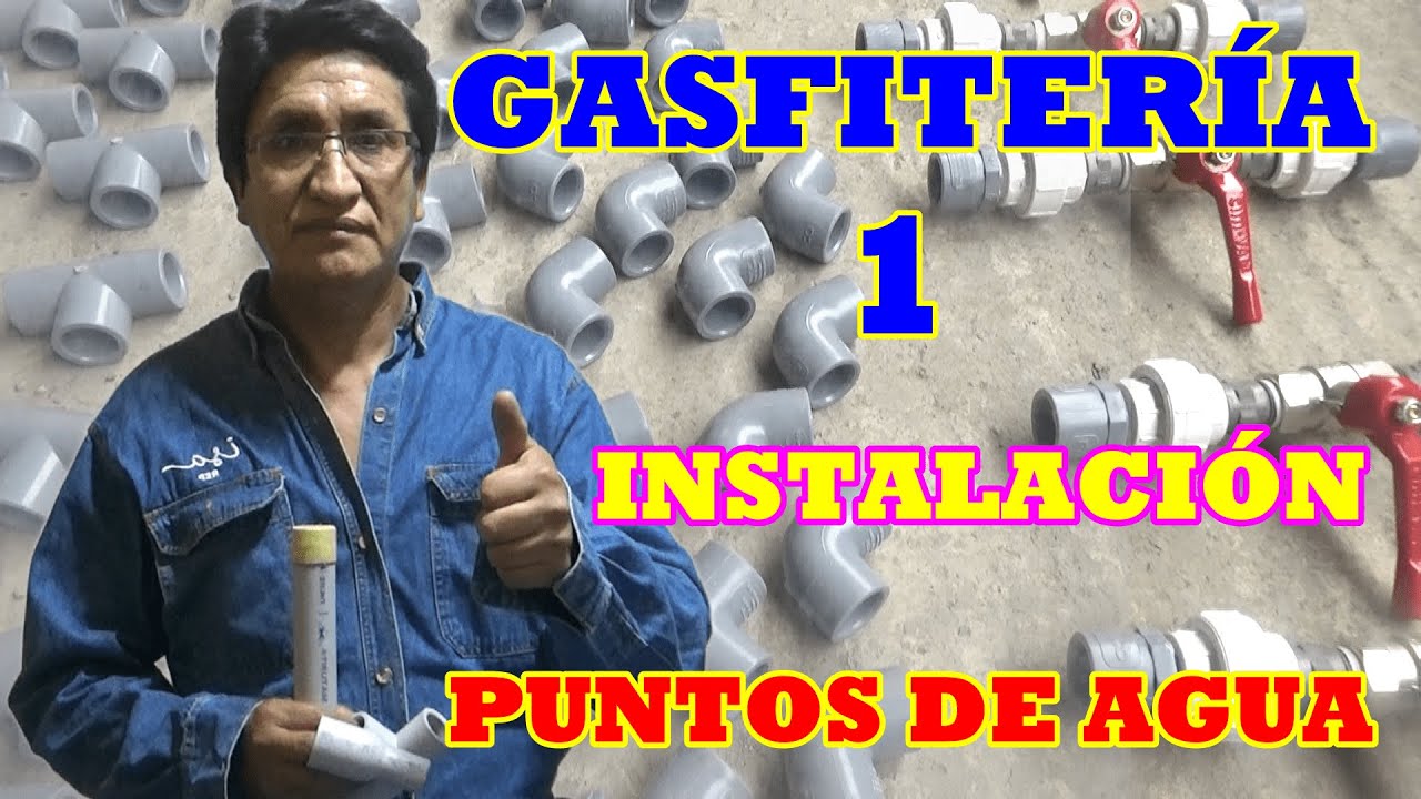 gasfitería básica, puntos de agua