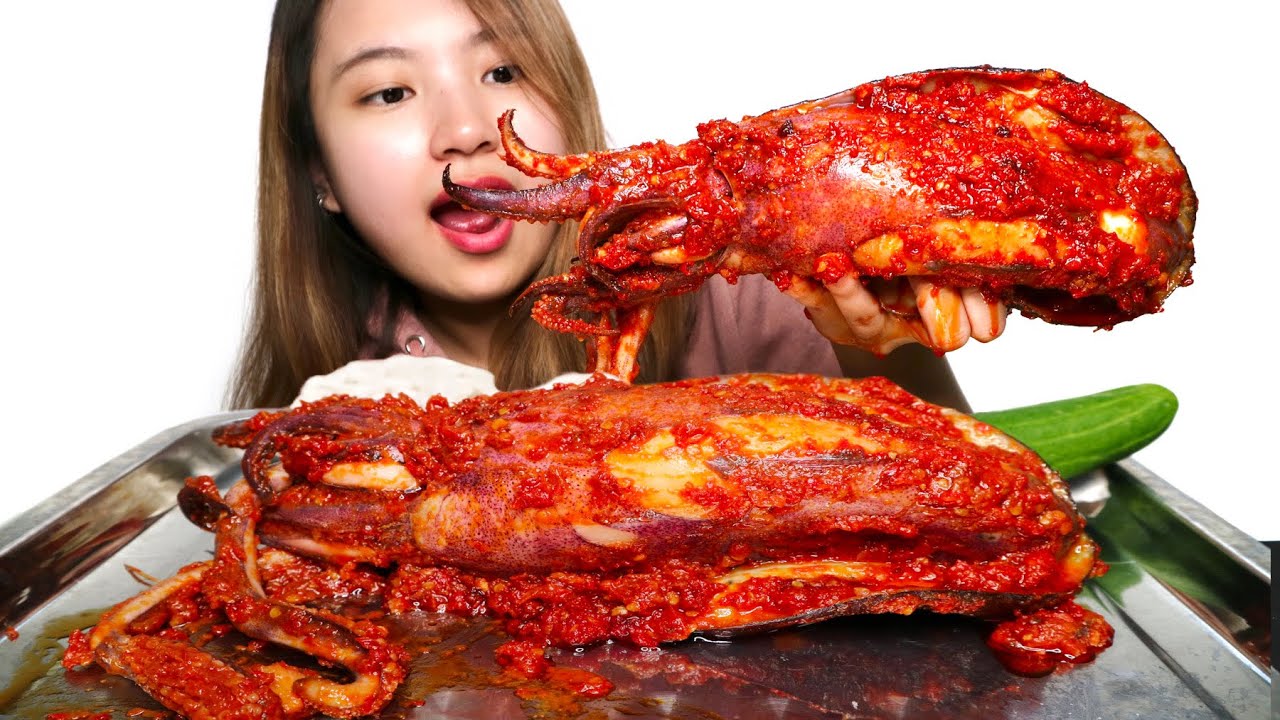 MUKBANG CUMI RAKSASA || GILAA BESAR BANGET!!!