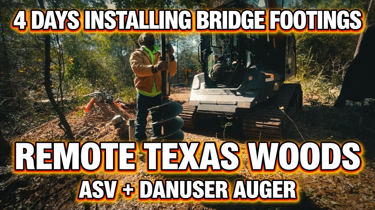🏗️Installing Pine Timber Piers in REMOTE Texas Woods 🌳– Insane Access Challenges!