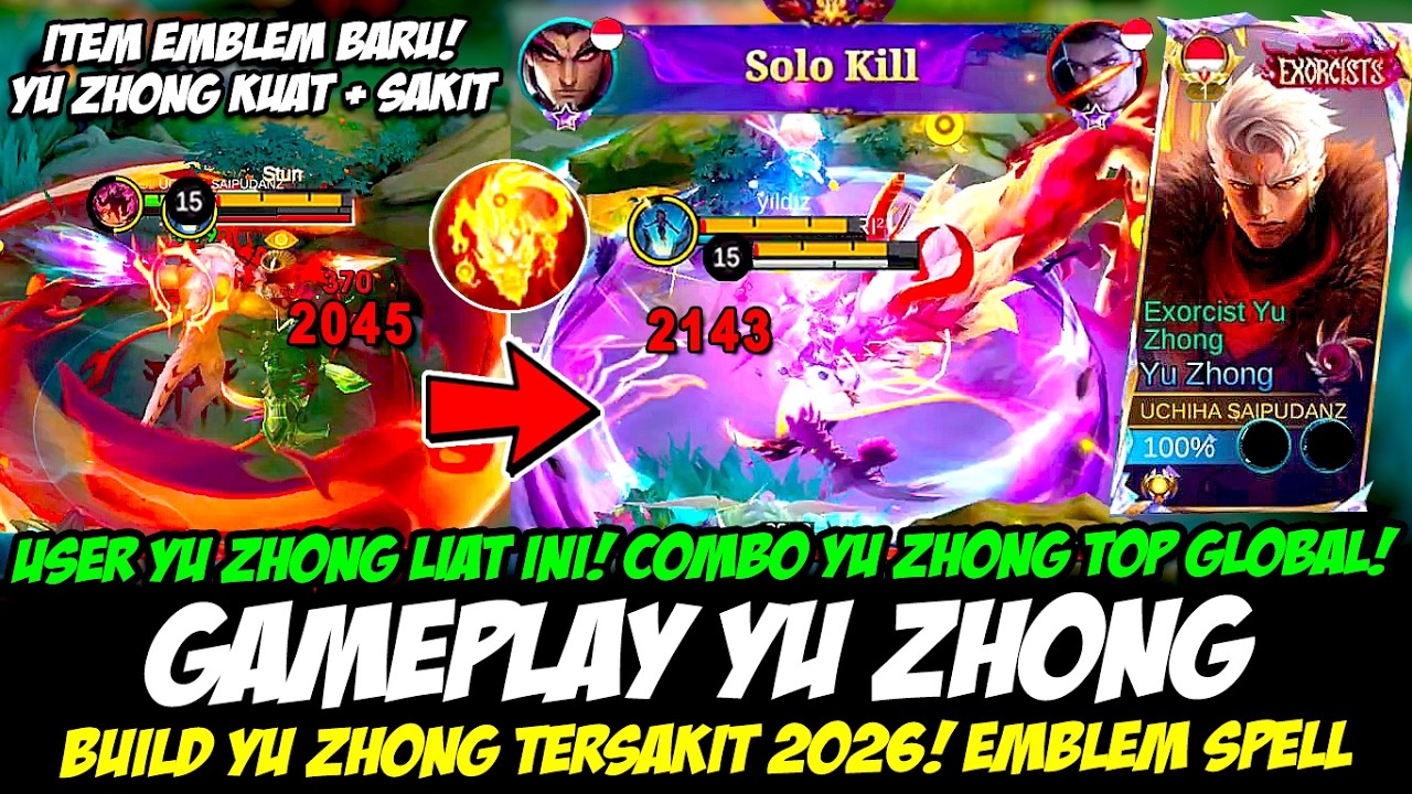 TIPS MAIN YU ZHONG TERBARU❗COMBO YU ZHONG SAKIT + KUAT DI LANE❗BUILD YU ZHONG TERSAKIT 2026❗YZ EXP