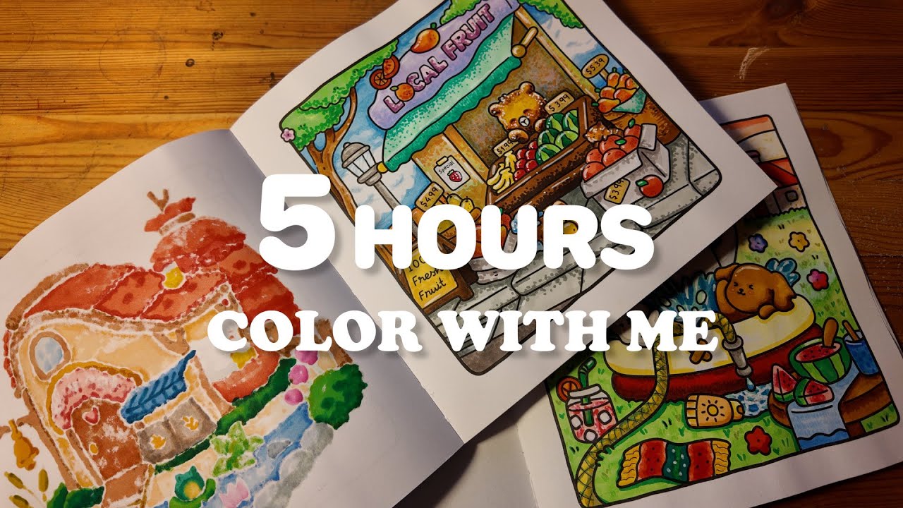 Color With Me (5H42) | Coco Wyo Coloring Books Compilation + Ambient Music (396–852 Hz)