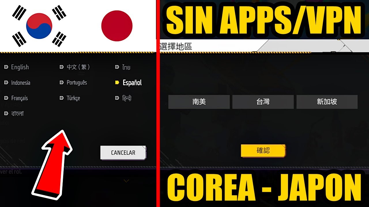 COMO CREAR UNA CUENTA DE LA REGION COREA JAPON EN FREE FIRE || TUTORIAL FACIL SIN APPS NI VPN