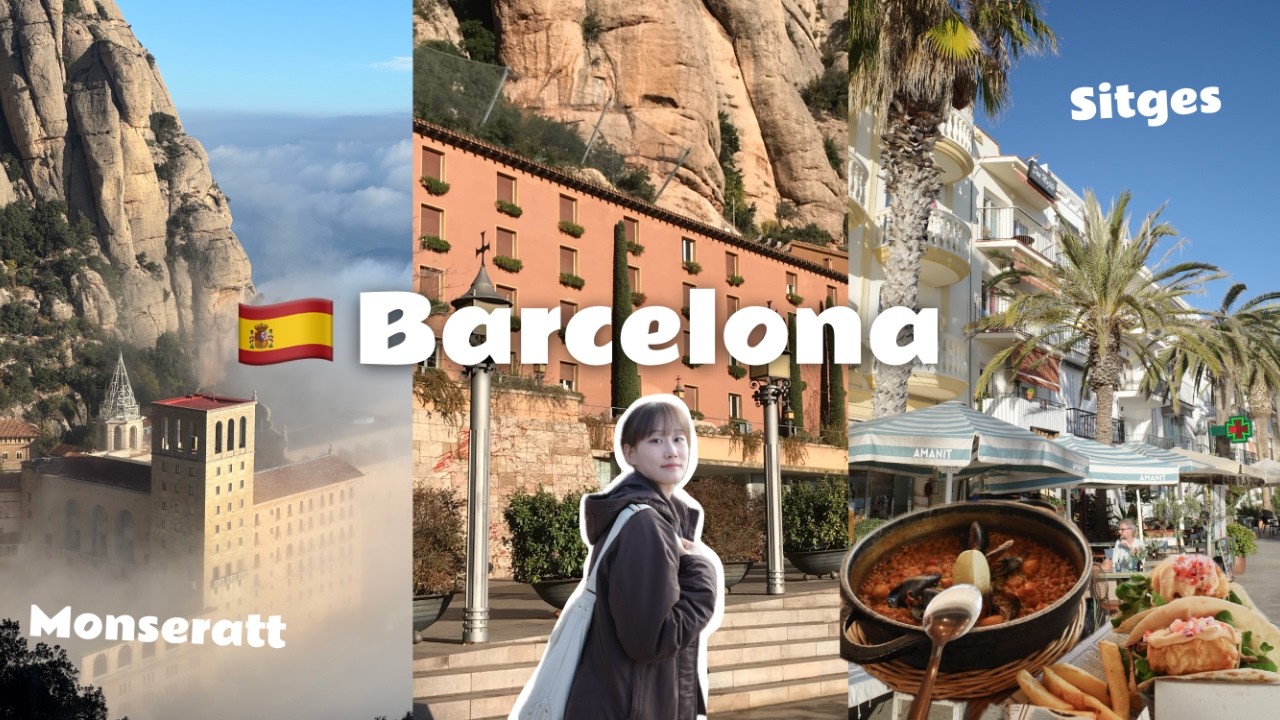 바르셀로나 V-Log 겨울여행 🇪🇸 Ep.1 몬세라트&시체스 투어 ⛰️🏝️