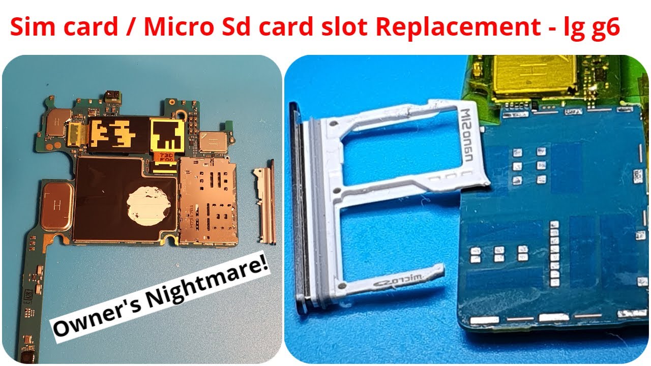 Sim and SD Card slot Replacement - LG g6 - Walkthrough!