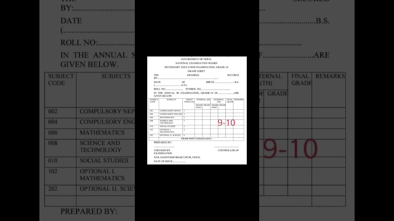 see results sheet #seeexam