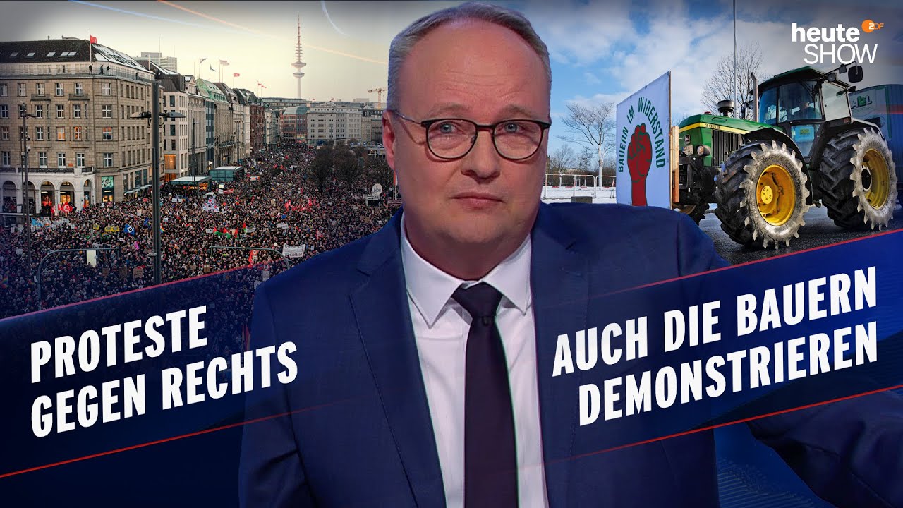 Fast eine Million Deutsche gehen auf die Straße – für die Demokratie | heute-show vom 26.01.2024