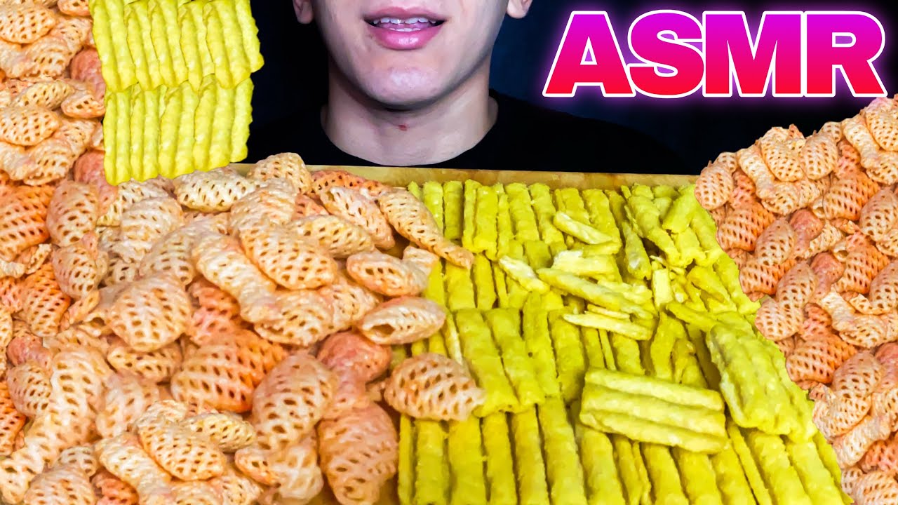 ASMR EXTREME CRUNCH 😱 Yellow Sticks + Orange Wheels + Honeycomb (No Talking) 