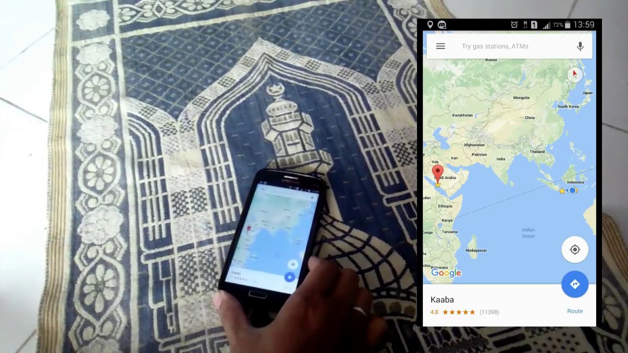 How to find Qibla Direction with Google Maps