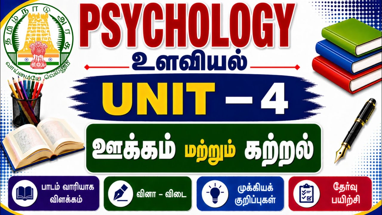 TET paper 2 psychology unit 4 ஊக்கம் மற்றும் கற்றல் / one word type questions .....
