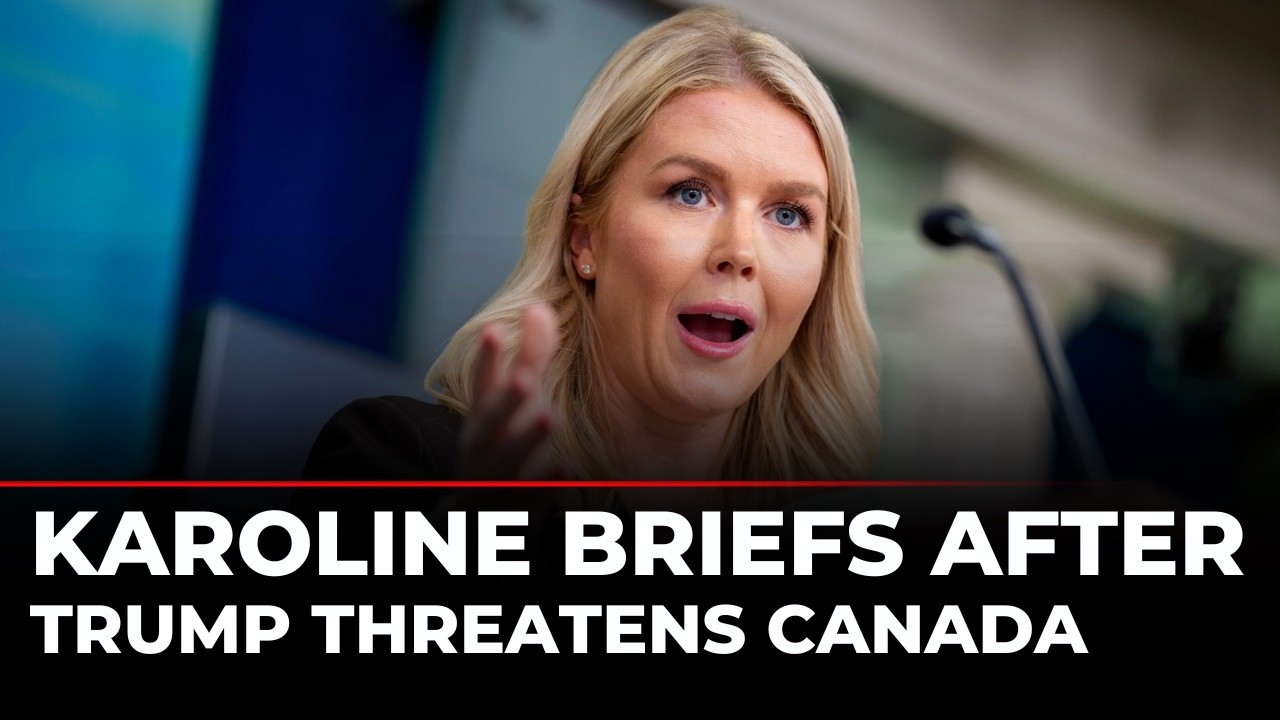 Karoline Leavitt LIVE: White House Briefing as Trump Issues Bridge Threat to Canada | Epstein Files