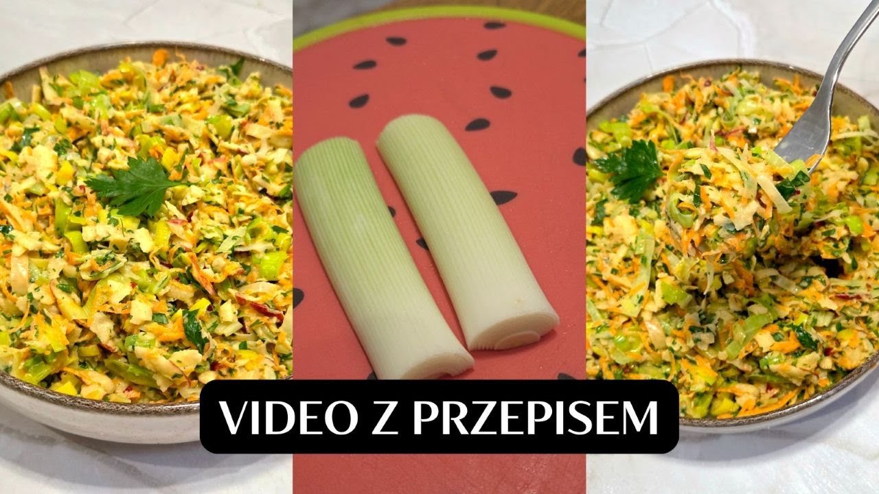 Surówka z pora. Idealna do obiadu.
