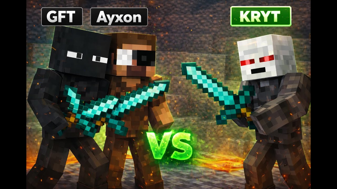 GFT & Ayxon vs Kryt 🔥 The Pit Gets Serious          #minecraft #pvp #gamster #hypixel #bedwars #pit