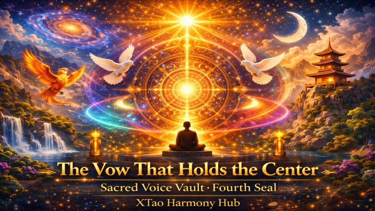 The Vow That Holds the Center   Sacred Voice Vault · Fourth Seal  中守之願｜《初印聖庫 · 聲塔永印之卷》