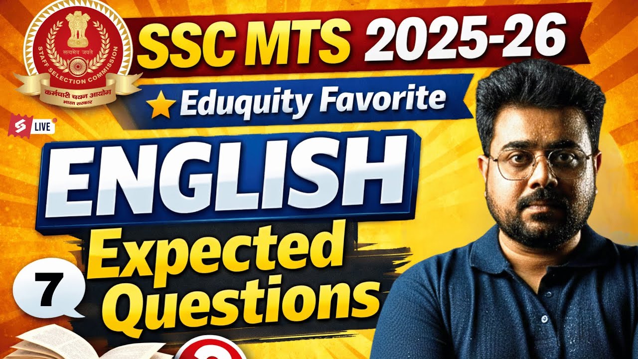 SSC MTS 2026 | SSC MTS English Classes 2026 | Most Expected Questions By Goutam Sir