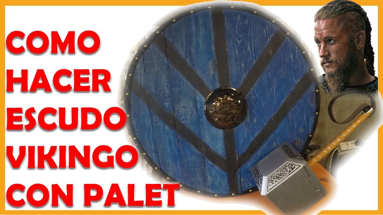 ⚔️Como hacer un ESCUDO VIKINGO con PALET como el de Ragnar Lothbrok Ep#26