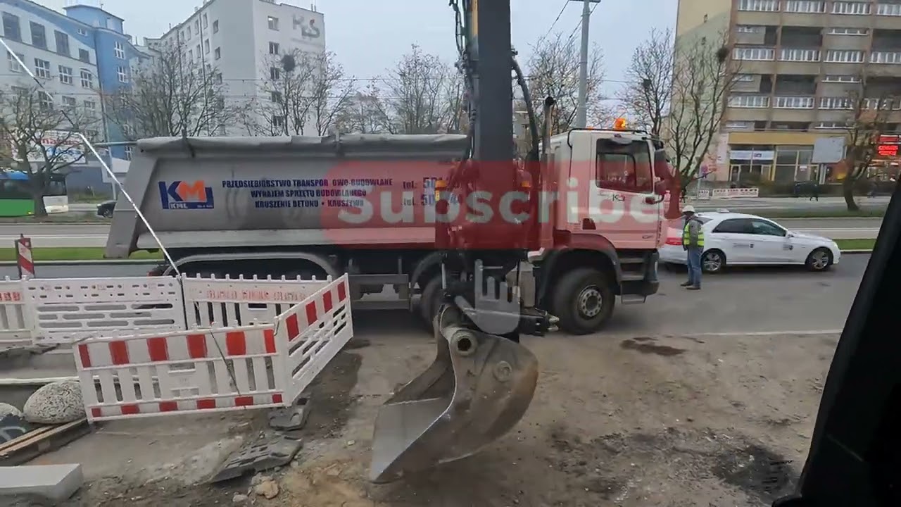 Plac Budowy | Torowiska Szczecin | Ewr170e | CAT 318F | CAT 444 #steelwrist | #gopro