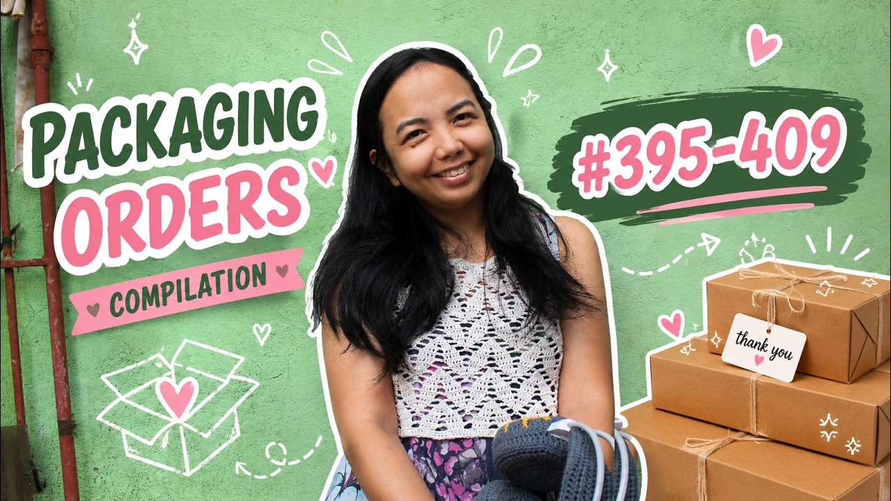 Packaging Crochet Orders #395–#409 | Small Business Packing Vlog PH 🧶📦