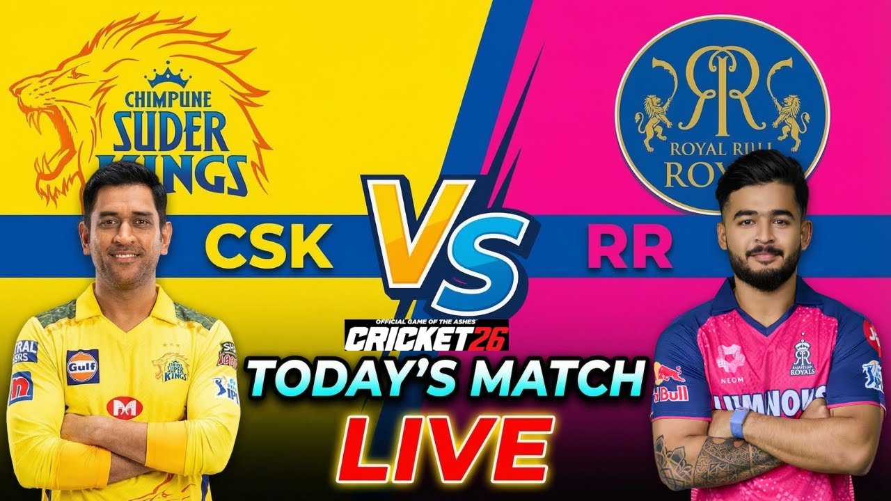 CSK vs RR LIVE: Dhoni vs Riyan Parag! 🔥 IPL 2026 Match 45 Commentary & Highlights | Cricket 26