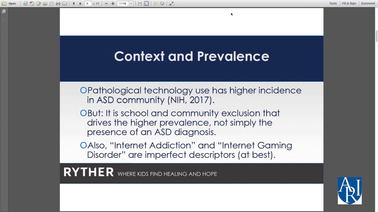 Technology Overuse and Autism Spectrum Disorders