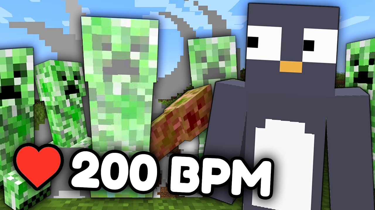 Minecraft, but if my Heart Rate goes up, 10 creepers spawn