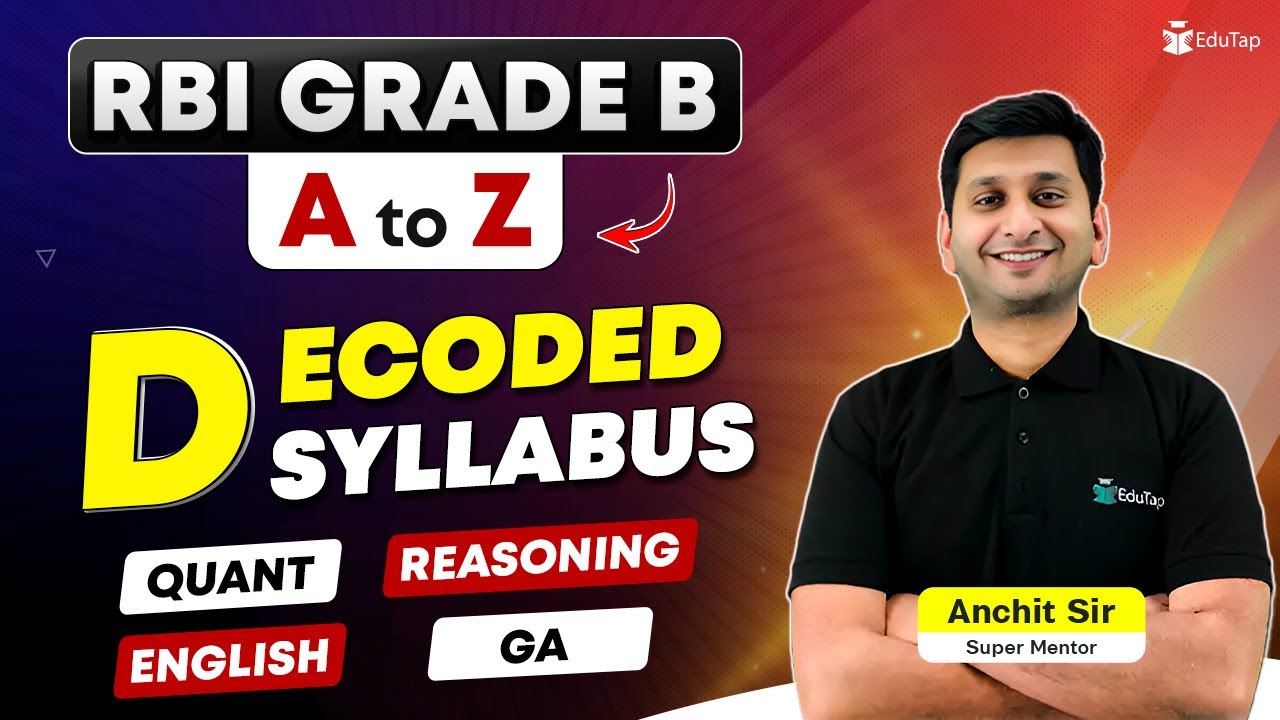 RBI Grade B Syllabus Phase 1 | RBI Grade B Officer Phase 1 Detailed Syllabus | RBI Manager Syllabus