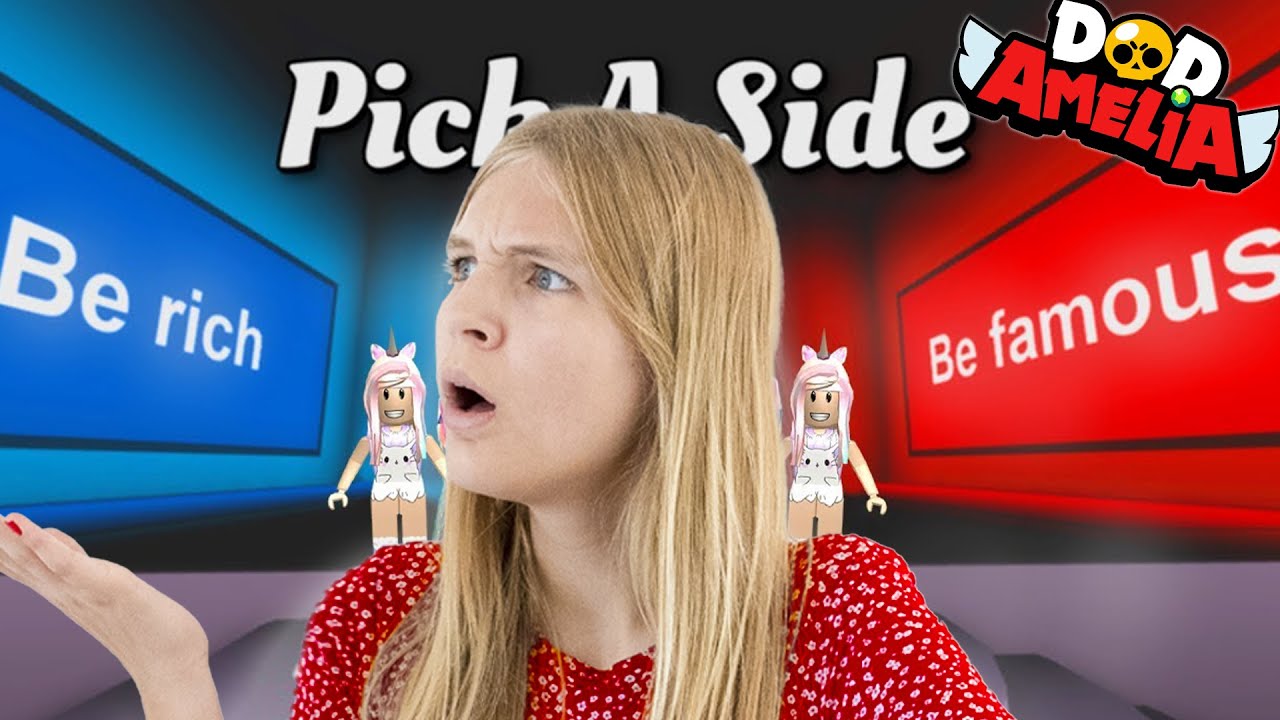 Amelia & Dad lets play Roblox - Pick a side